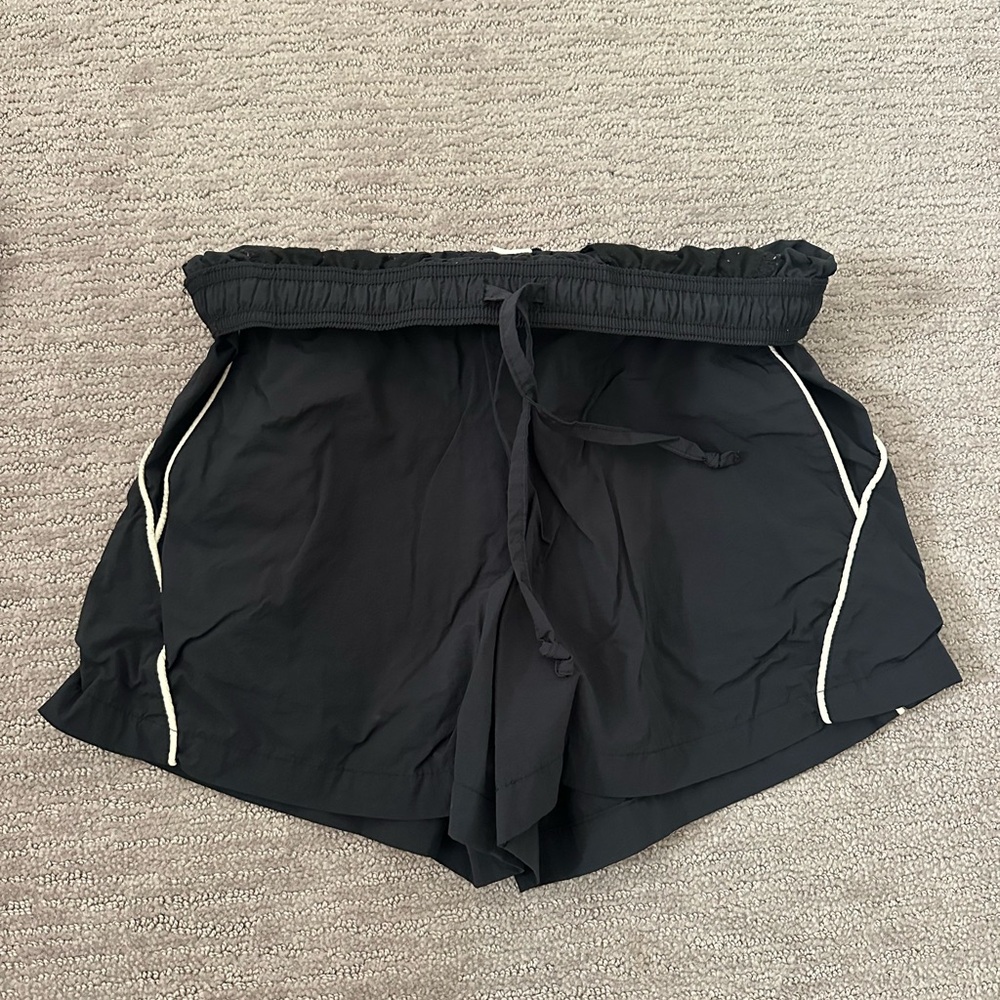 Urban Outfitters Black Athletic Shorts with White Trim